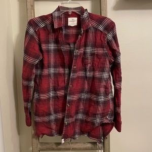 American Eagle Distressed Flannel